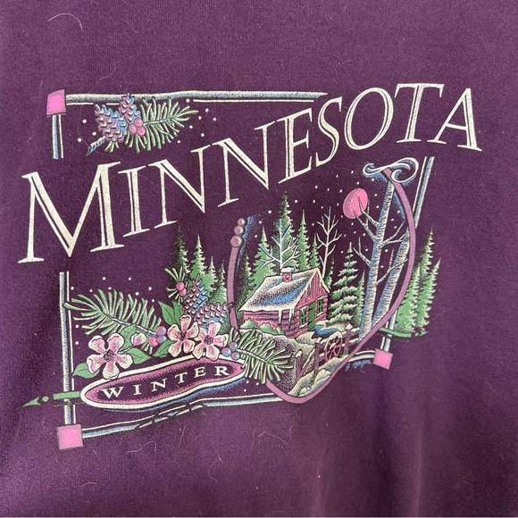 Vintage 90s Minnesota Sweatshirt Minnesota Crewneck Emmaville Minnesota Sweater - Picture 3 of 7